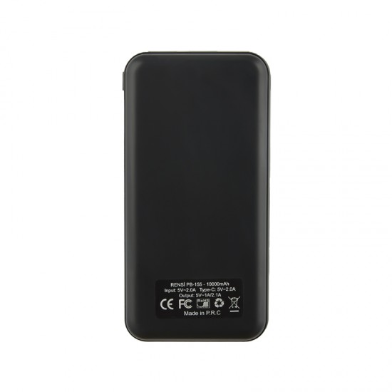 PB-155 Siyah-Kasa-Beyaz-Led 10.000 mAh Powerbank