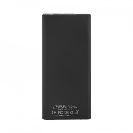 PB-4012 Siyah 10000 Mah Powerbank Taşınabilir Pil Şarj Cihazı