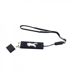 F-200-32 Siyah - Beyaz Işık Kutusuz Işıklı Rubber Usb