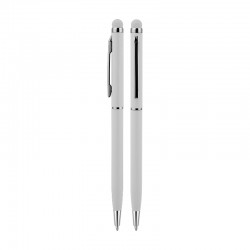 587 Beyaz Metal Tükenmez Touchpen Kalem