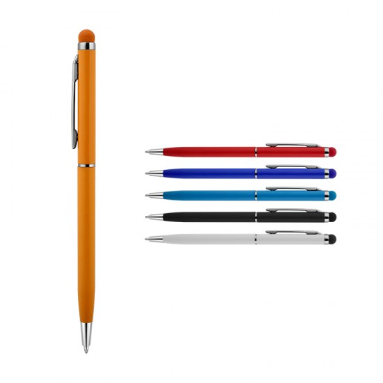 587 Beyaz Metal Tükenmez Touchpen Kalem