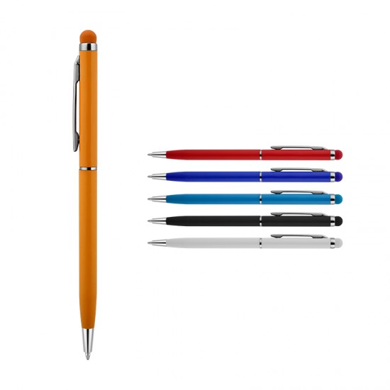 587 Kırmızı Metal Tükenmez Touchpen Kalem