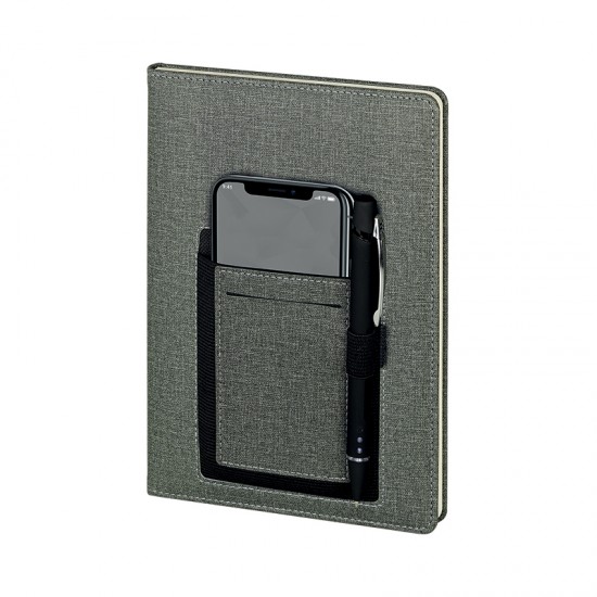 2420 Gri 15 x 21 Termo Deri Defter (Ivory Kağıt)