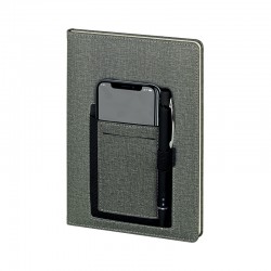 2421-HOLMEN Siyah-Füme 15 x 21 Termo Deri Defter (Holmen Kitap Kağıdı)