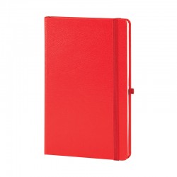 918 Kırmızı-112-Yaprak 13 x 21 Cilt Bezi Defter (Ivory Kağıt)