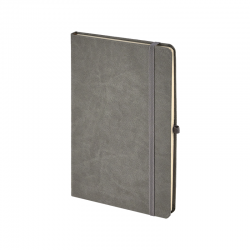 920-EKO Gri 13 x 21 Termo Deri Defter (Holmen Kitap Kağıdı)