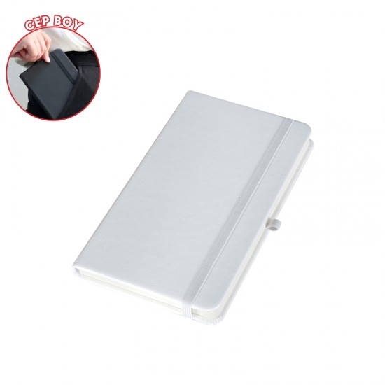 923-914 Beyaz 9 x 14 Termo Deri Defter