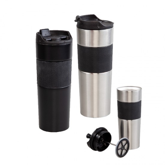 5312 Krom French Press Çelik Termos / 450 ml