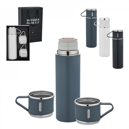 5337 Gri Çelik 3'lü Termos Set / 500 ml