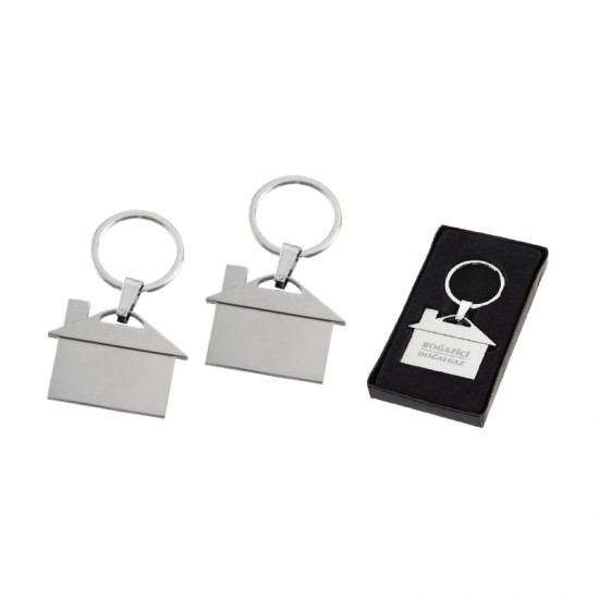 2216 Krom Çift Taraflı Metal Anahtarlık