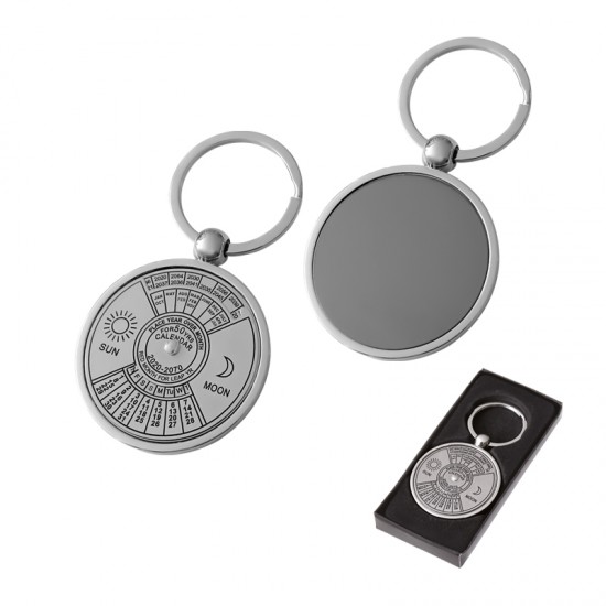 2123 Krom Tek Taraflı Metal Anahtarlık