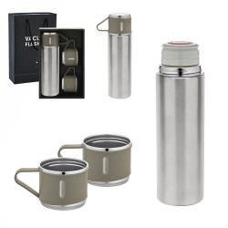 5337 Krom Çelik 3'lü Termos Set / 500 ml