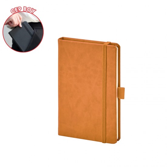 923-914 Turuncu 9 x 14 Termo Deri Defter