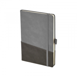 2427 Gri 15 x 21 Yumuşak Kapak Termo Deri Defter