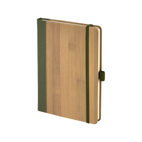 2428 Yeşil 15 x 21 Termo Deri Bambu Defter