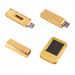 F-207-32 Altın Gold Kutulu Altın Külçesi Kutulu Usb
