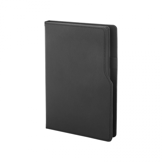 941-IVORY Siyah 15 x 21 Termo Deri Defter (Ivory Kağıt)