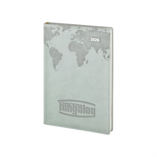 102 Gri Termo Deri̇ Tarihli Ajanda (Ivory Kağıt)