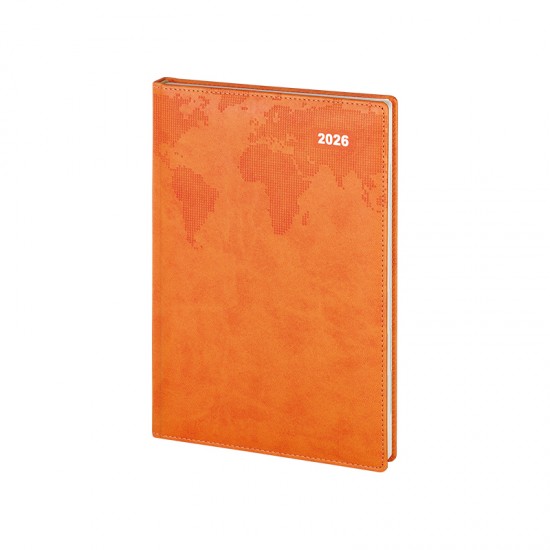 102 Turuncu Termo Deri̇ Tarihli Ajanda (Ivory Kağıt)