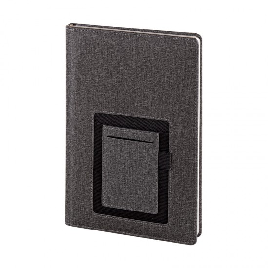 1105 Füme-Siyah Termo Deri̇ Tarihli Ajanda (Ivory Kağıt)