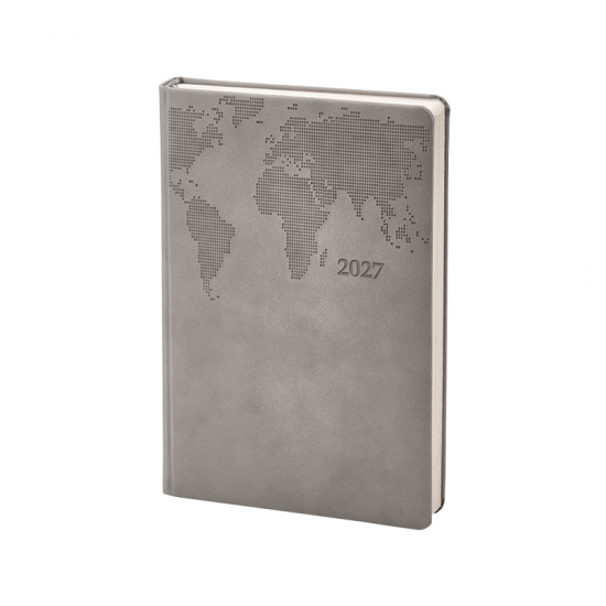 378 Gri Termo Deri Tarihli Ajanda (Holmen Kitap Kağıdı)
