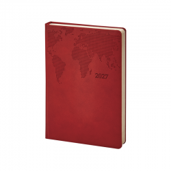 378 Kırmızı Termo Deri Tarihli Ajanda (Holmen Kitap Kağıdı)