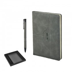 2430-K Gri Kalem & Defter Set