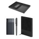 5075 Siyah Kalem & Defter & Powerbank Set