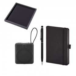 5083 Siyah Kalem & Defter & Powerbank Set