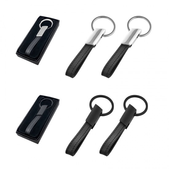 2228 Siyah Çift Taraflı Metal Anahtarlık