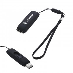 F-203-16 Siyah - Beyaz Işık 16 GB Işıklı Rubber Usb