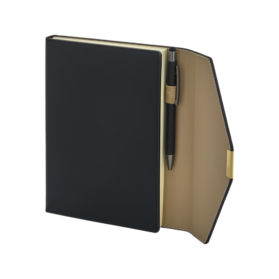 2442 Siyah 15 x 21 Termo Deri Defter