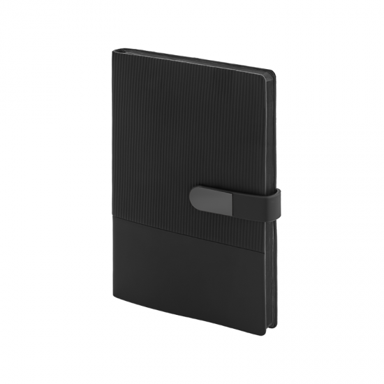 2443 Siyah 15 x 21 Yumuşak Kapaklı Termo Deri Defter