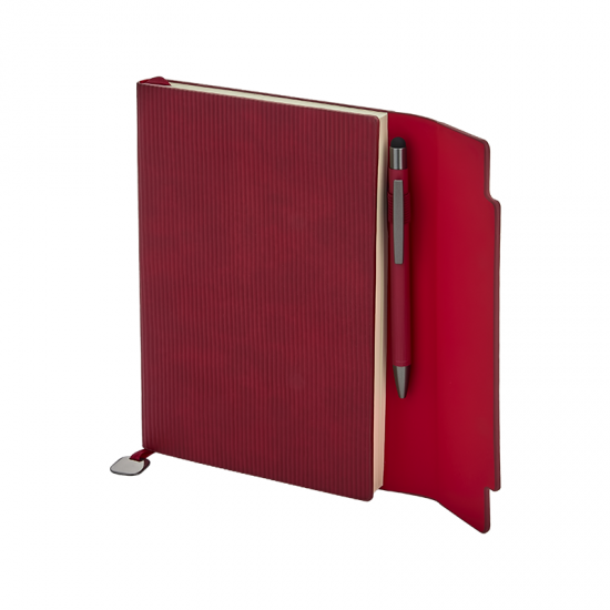 2444 Kırmızı 15 x 21 Termo Deri Defter