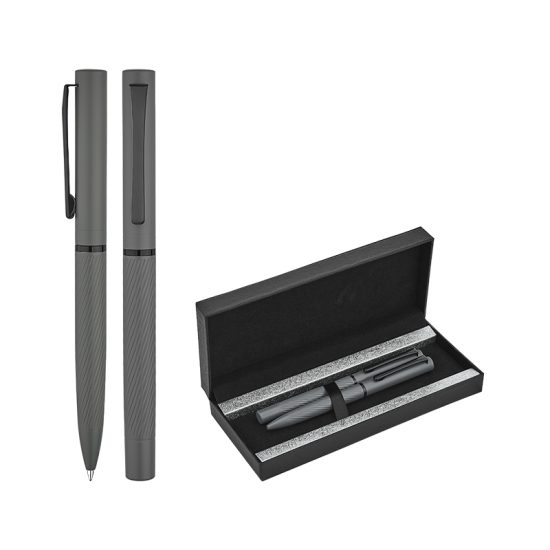 1251-RT Füme Metal Roller & Tükenmez Kalem Seti