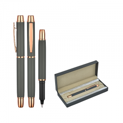 1256-KR Füme Metal Roller & Tükenmez Kalem Seti