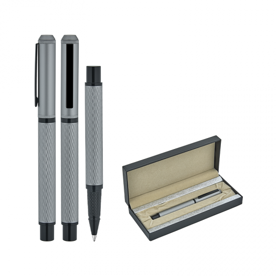 1254-KR Silver Metal Roller Kalem Seti