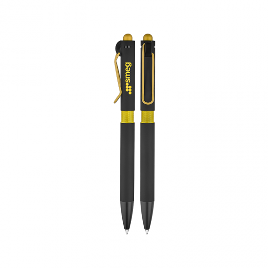 1360 Sarı Metal Tükenmez Touchpen Kalem