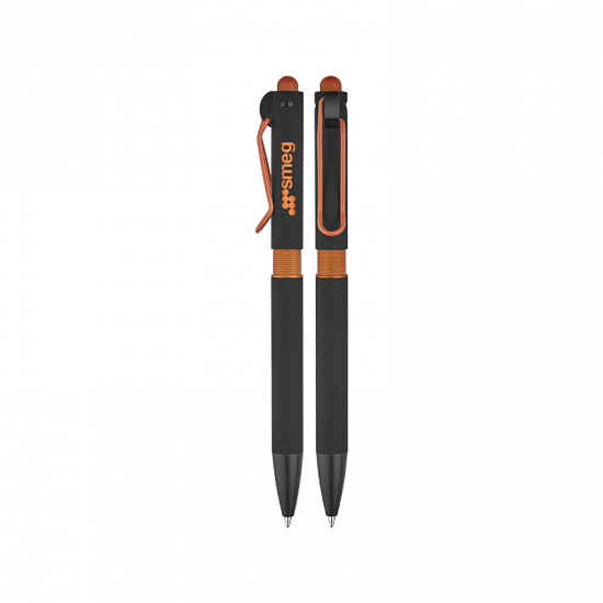 1360 Turuncu Metal Tükenmez Touchpen Kalem