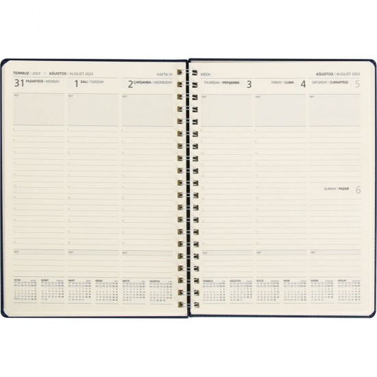 Darıca-SL Spiralli Haftalık Ajanda