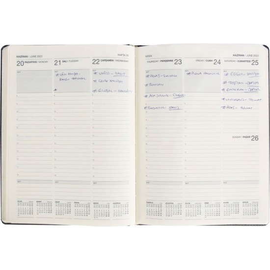 Darıca-DTB Dikişli Haftalık Ajanda